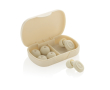 Recycled silicone earplugs, noise reduction, 36dB colour beige