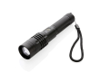 Custom aluminium USB rechargeable flashlight colour black