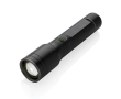 Recycled aluminium torch with 5 light modes, 800 m range colour black