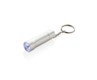 Recycled aluminium LED torch keyring, 15 lumens colour silver