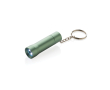 Recycled aluminium LED torch keyring, 15 lumens colour green