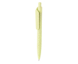Stylish, branded wheat straw pen with blue ink colour light-green