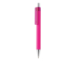 Budget pen with modern design, blue ink, Dokumental® colour fuchsia