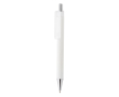 Budget pen with modern design, blue ink, Dokumental® colour white
