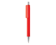 Budget pen with modern design, blue ink, Dokumental® colour red