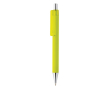 Budget pen with modern design, blue ink, Dokumental® colour lime