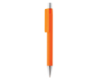 Budget pen with modern design, blue ink, Dokumental® colour orange