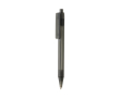 Transparent blue ink pen in recycled materials colour black
