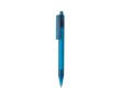 Transparent blue ink pen in recycled materials colour blue