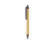 Promotional recycled paper pen with blue ink colour dark grey