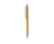 Promotional recycled paper pen with blue ink colour white