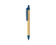 Promotional recycled paper pen with blue ink colour blue