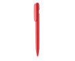Recycled plastic pen with 1 km writing capacity, blue ink colour red
