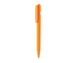 Recycled plastic pen with 1 km writing capacity, blue ink colour orange