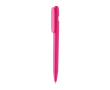 Recycled plastic pen with 1 km writing capacity, blue ink colour pink