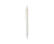 Eco pen with soft-touch finish, clip and blue ink colour white