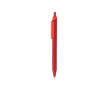 Eco pen with soft-touch finish, clip and blue ink colour red