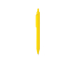 Eco pen with soft-touch finish, clip and blue ink colour yellow