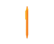 Eco pen with soft-touch finish, clip and blue ink colour orange