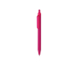 Eco pen with soft-touch finish, clip and blue ink colour pink