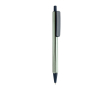 Triangular recycled plastic click pen with blue ink colour blue