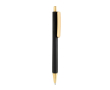 Ergonomic three-sided soft-touch pen with blue ink colour black