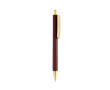 Ergonomic three-sided soft-touch pen with blue ink colour brown