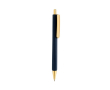 Ergonomic three-sided soft-touch pen with blue ink colour navy-blue
