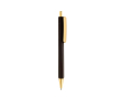 Ergonomic three-sided soft-touch pen with blue ink colour dark brown