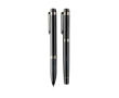 Swiss Peak metal writing set with ballpoint pen and rollerball, blue ink colour black
