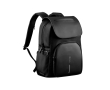 RPET laptop backpack with anti-theft flap and secure zips, 16\" colour black