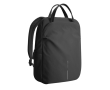 Expandable recycled fabric backpack, Duo-Zipper, 16\" colour black