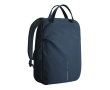 Expandable recycled fabric backpack, Duo-Zipper, 16\" colour navy-blue