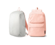 Convertible anti-theft zip backpack, 22L, 16\" colour pink