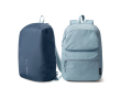Convertible anti-theft zip backpack, 22L, 16\" colour light blue