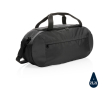 Branded sports bag in recycled polyester colour black