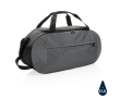 Branded sports bag in recycled polyester colour dark grey