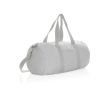 Corporate travel bag made from recycled canvas colour grey