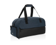 Spacious RPET travel bag with front pocket colour blue