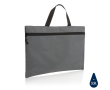 Simple recycled promotional document holder with handle colour dark grey