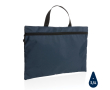 Simple recycled promotional document holder with handle colour navy-blue
