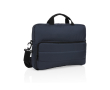 Eco laptop briefcase with handle and shoulder strap, 15.6\" colour navy-blue