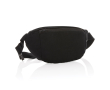 Branded recycled canvas waist bags, 285 g/m² colour black
