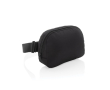 Multipurpose RPET crossbody bag with strap, 1 L capacity colour black
