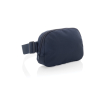 Multipurpose RPET crossbody bag with strap, 1 L capacity colour navy-blue