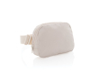 Multipurpose RPET crossbody bag with strap, 1 L capacity colour beige