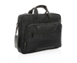 Durable recycled polyester laptop briefcase, 15.6\" colour black