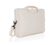 Recycled cotton laptop case with front pocket, 15.4\" colour off white