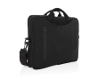 Recycled cotton laptop case with front pocket, 15.4\" colour black