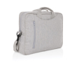 Recycled cotton laptop case with front pocket, 15.4\" colour grey